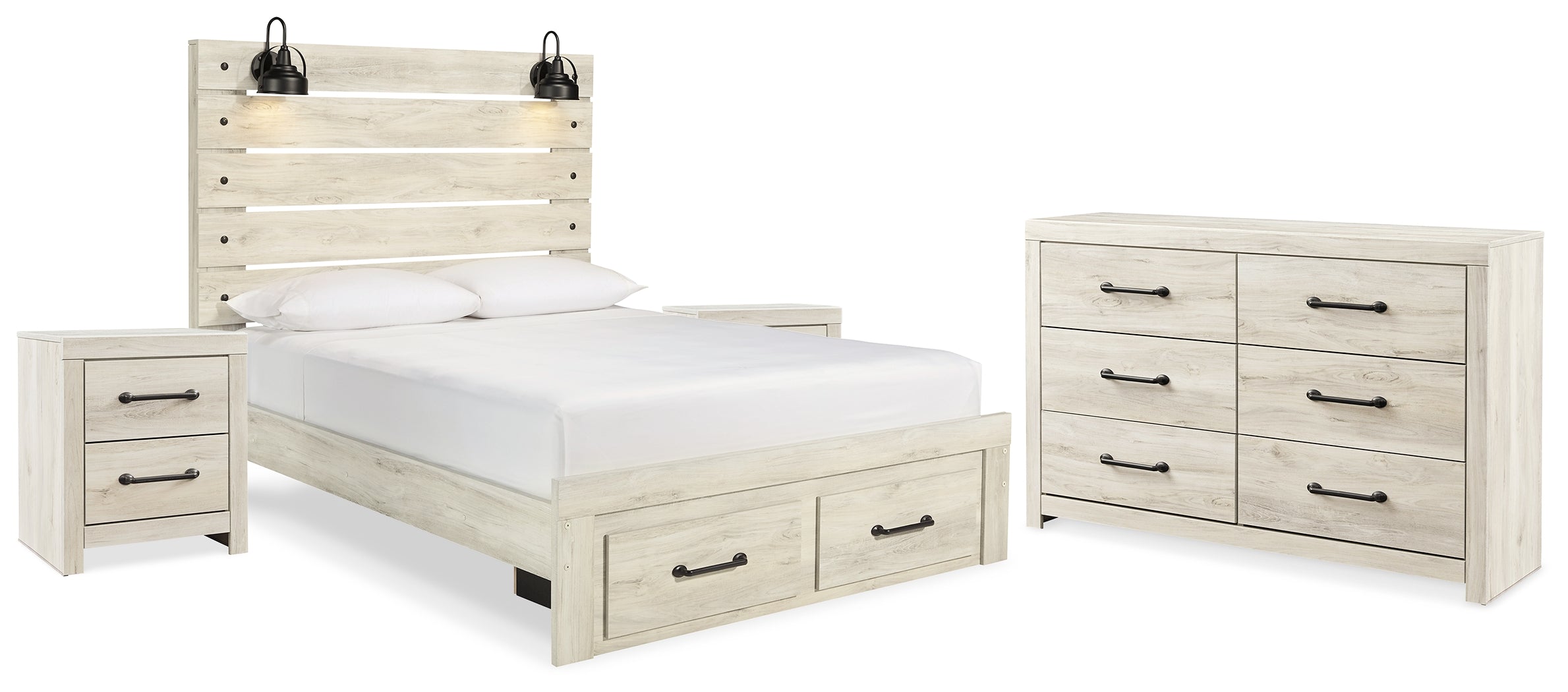Homestyle Furniture - Ashley Furniture - Cambeck Queen Panel Storage Bed, Dresser and 2 Nightstands - Queen Panel Storage Bed, Dresser and 2 Nightstands - B192B76