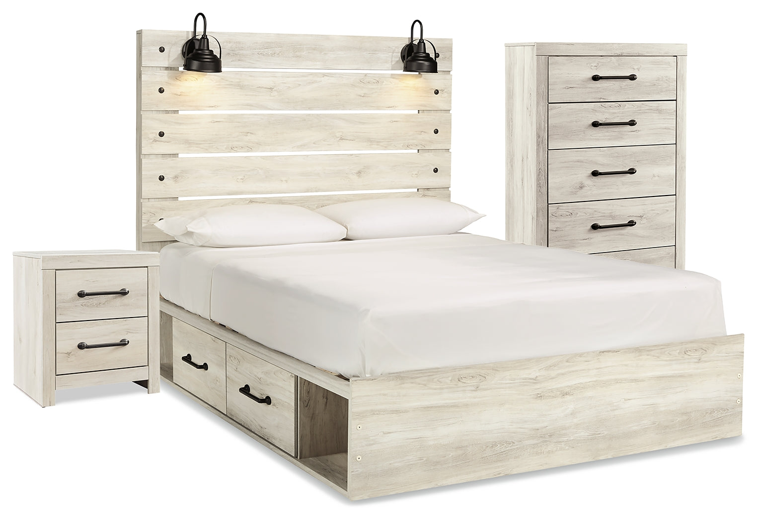 Homestyle Furniture - Ashley Furniture - Cambeck Queen Panel Bed with Storage, Chest and Nightstand - Queen Panel Bed with Storage, Chest and Nightstand - B192B67
