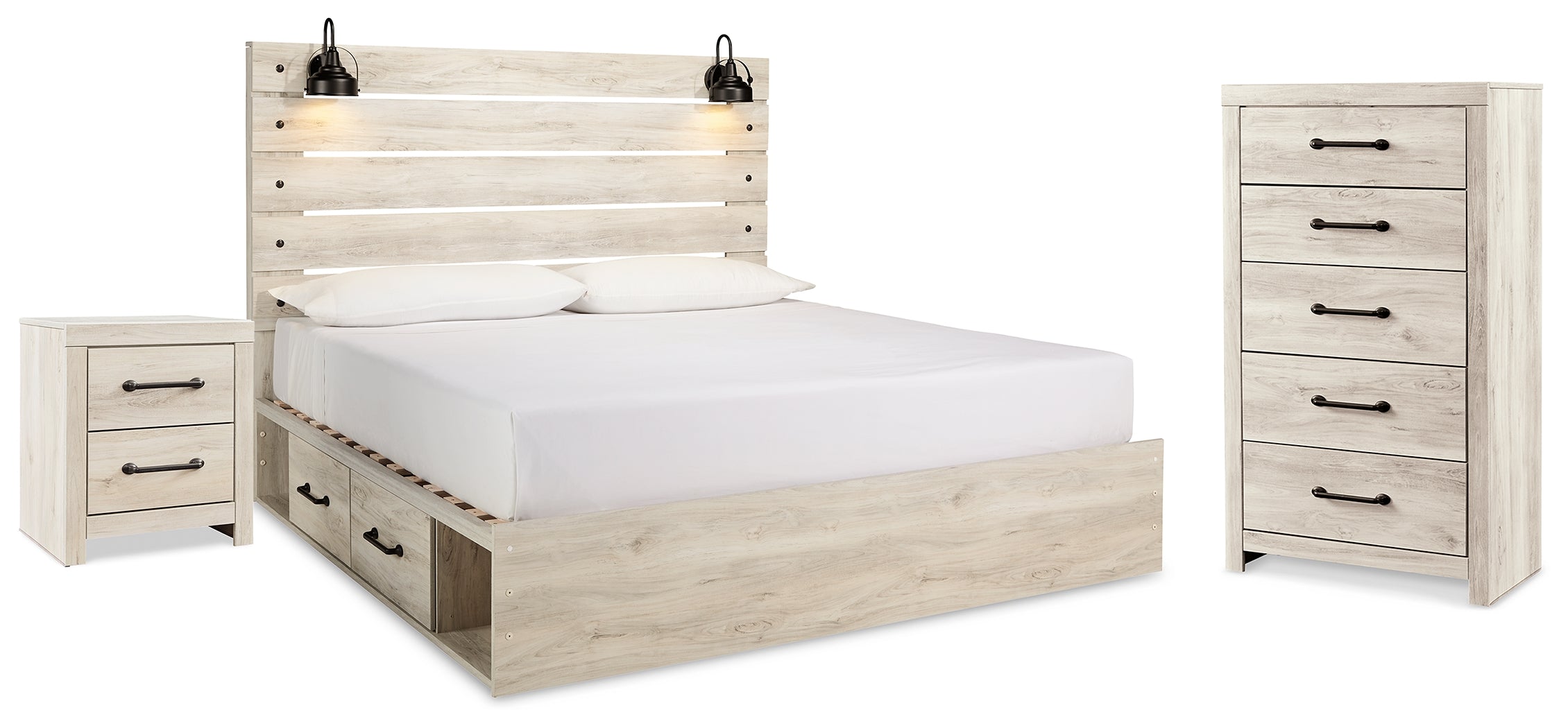 Homestyle Furniture - Ashley Furniture - Cambeck King Panel Bed with Storage, Chest and Nightstand - King Panel Bed with Storage, Chest and Nightstand - B192B101