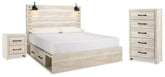 Homestyle Furniture - Ashley Furniture - Cambeck King Panel Bed with Storage, Chest and Nightstand - King Panel Bed with Storage, Chest and Nightstand - B192B101