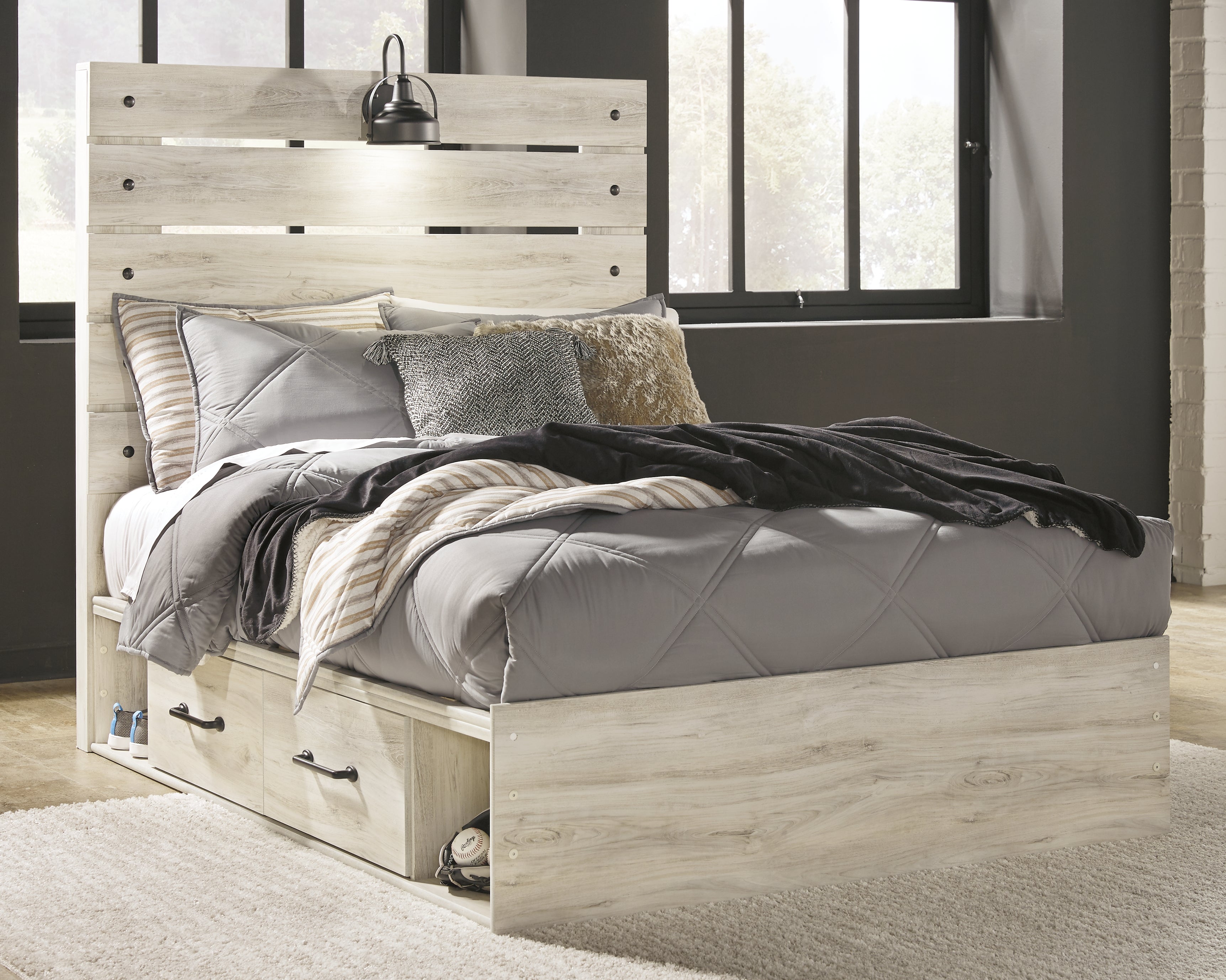 Homestyle Furniture - Ashley Furniture - Cambeck Full Panel Bed with 4 Storage Drawers - Full Panel Bed with 4 Storage Drawers - B192B34