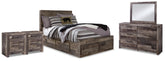 Homestyle Furniture - Ashley Furniture - Derekson Full Panel Storage Bed, Dresser, Mirror and 2 Nightstands - Full Panel Storage Bed, Dresser, Mirror and 2 Nightstands - B200B75