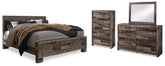 Homestyle Furniture - Ashley Furniture - Derekson King Panel Bed, Dresser, Mirror and Chest - King Panel Bed, Dresser, Mirror and Chest - B200B63