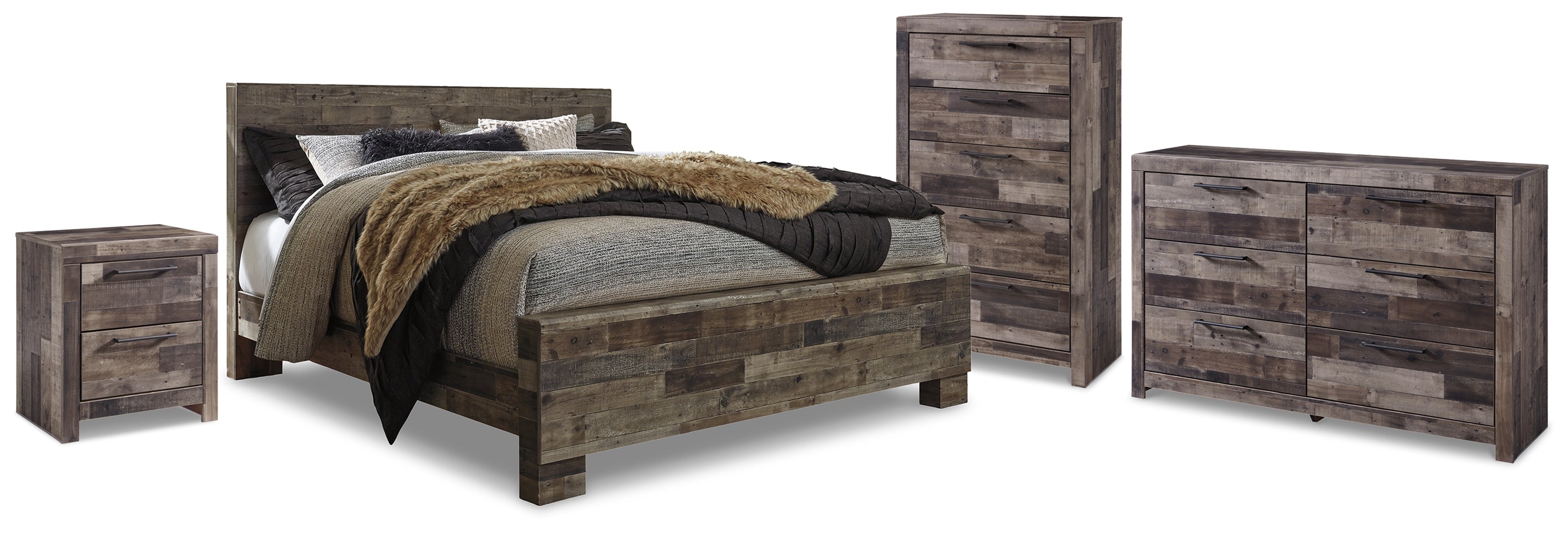 Homestyle Furniture - Ashley Furniture - Derekson Queen Panel Storage Bed, Dresser, Chest and Nightstand - Queen Panel Storage Bed, Dresser, Chest and Nightstand - B200B84