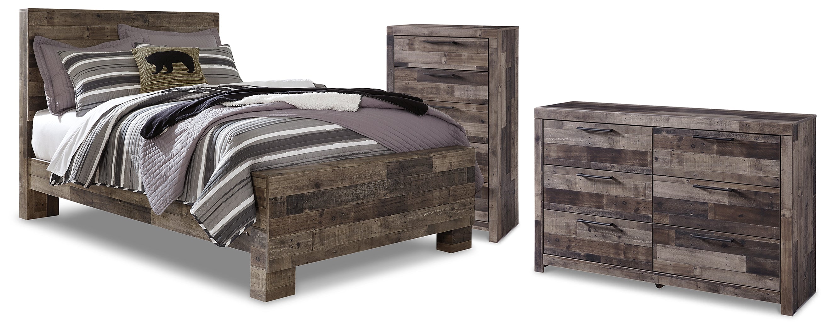Homestyle Furniture - Ashley Furniture - Derekson Full Panel Bed, Dresser and Chest - Full Panel Bed, Dresser and Chest - B200B77