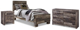 Homestyle Furniture - Ashley Furniture - Derekson Twin Panel Bed, Dresser and Nightstand - Twin Panel Bed, Dresser and Nightstand - B200B68