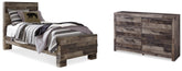 Homestyle Furniture - Ashley Furniture - Derekson Twin Panel Bed and Dresser - Twin Panel Bed and Dresser - B200B65
