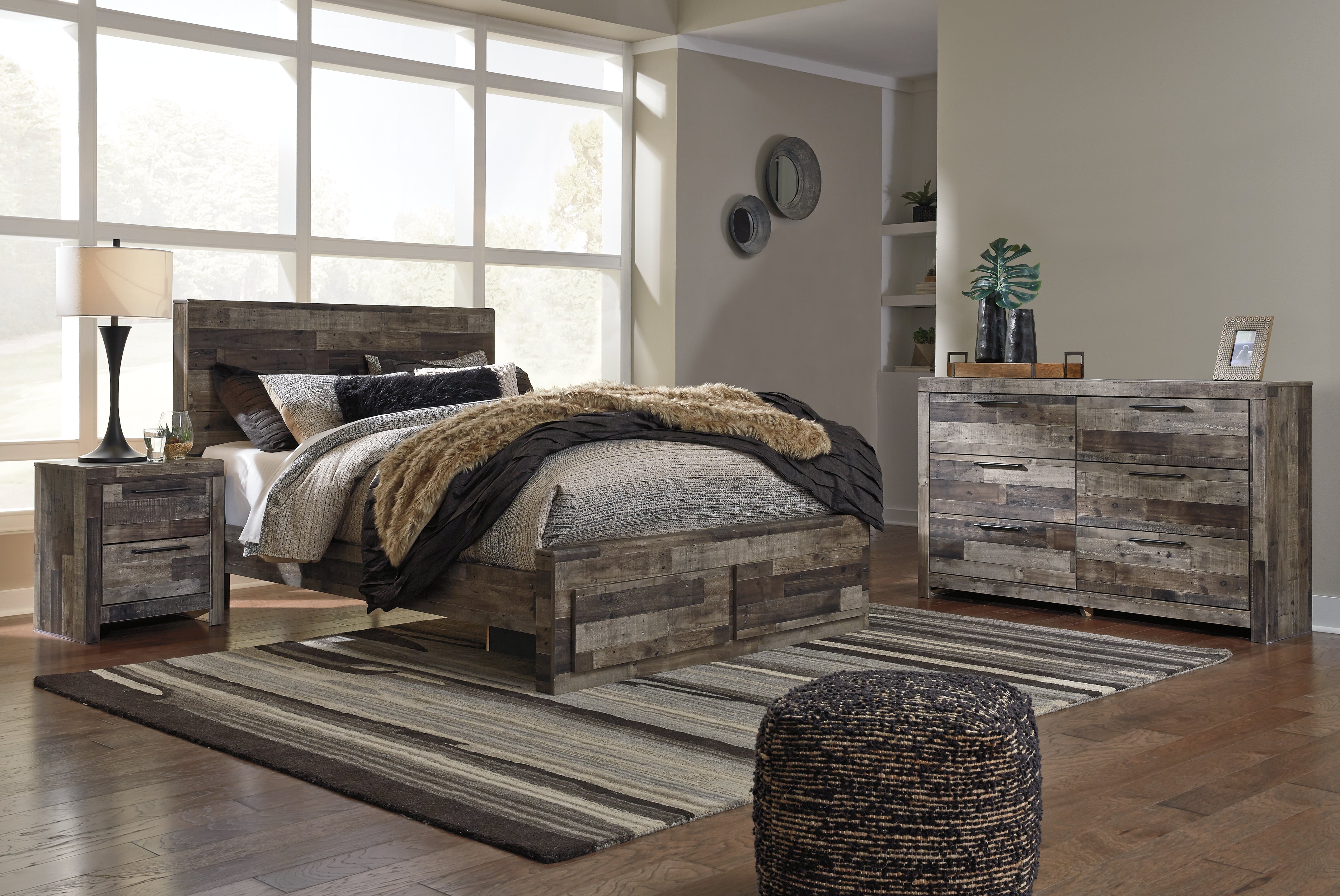 Homestyle Furniture - Ashley Furniture - Derekson Queen Panel Storage Bed, Dresser and Nightstand - Queen Panel Storage Bed, Dresser and Nightstand - B200B53