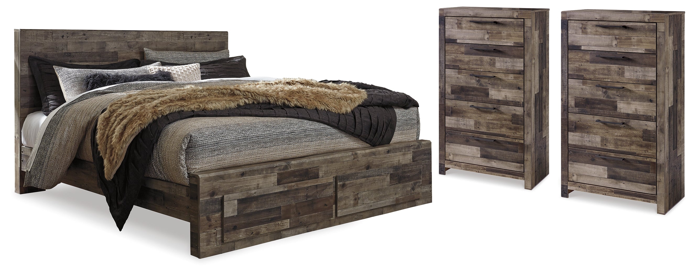 Homestyle Furniture - Ashley Furniture - Derekson Queen Storage Bed and 2 Chests - Queen Storage Bed and 2 Chests - B200B67
