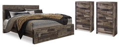 Homestyle Furniture - Ashley Furniture - Derekson Queen Storage Bed and 2 Chests - Queen Storage Bed and 2 Chests - B200B67