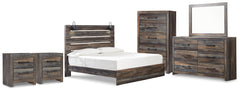 Homestyle Furniture - Ashley Furniture - Drystan King Panel Bed, Dresser, Mirror and 2 Nightstands - King Panel Bed, Dresser, Mirror and 2 Nightstands - B211B101