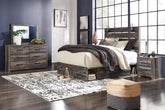 Homestyle Furniture - Ashley Furniture - Drystan Queen Panel Bed with Mirrored Dresser and Nightstand - Queen Panel Bed with Mirrored Dresser and Nightstand - B211B56