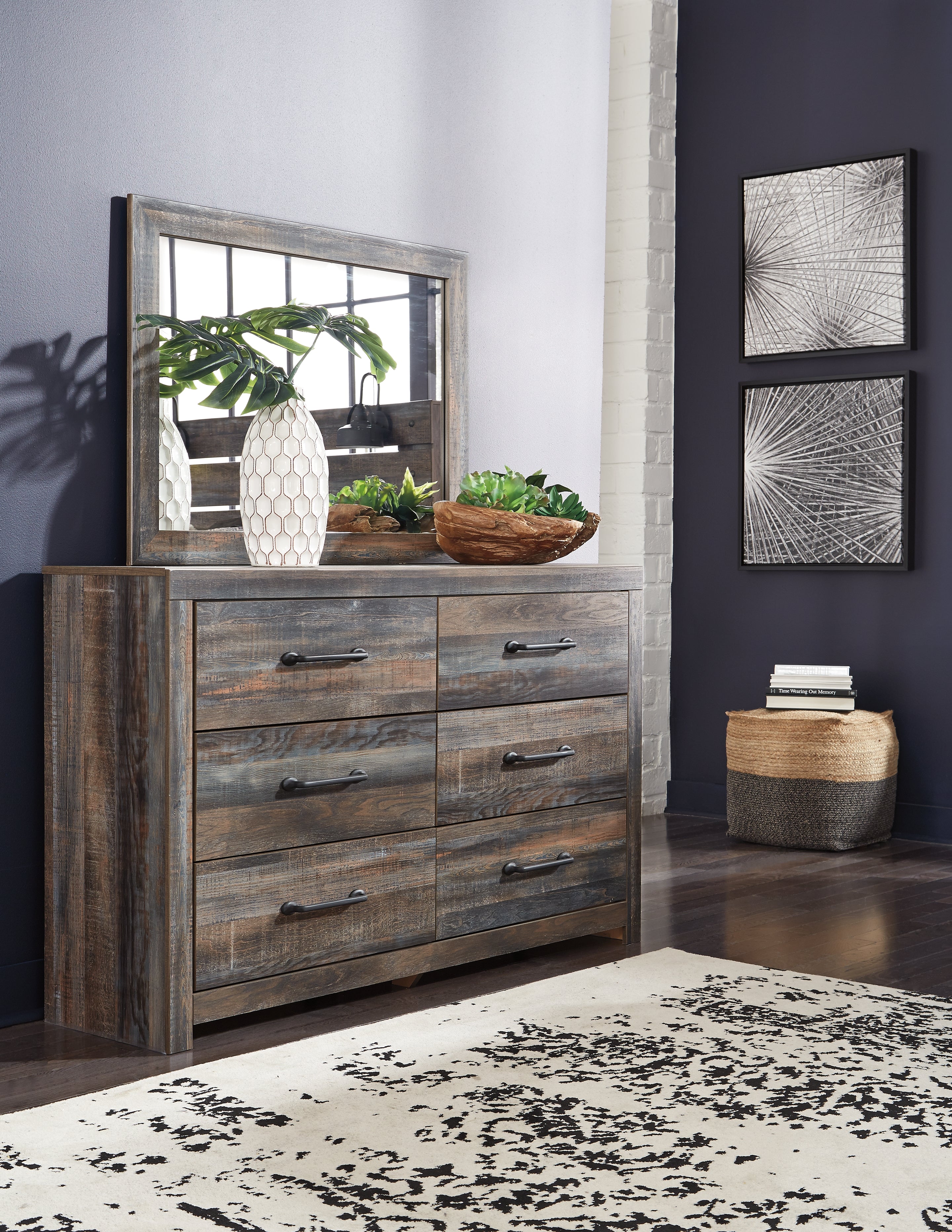 Homestyle Furniture - Ashley Furniture - Drystan Dresser and Mirror - Dresser and Mirror - B211B1