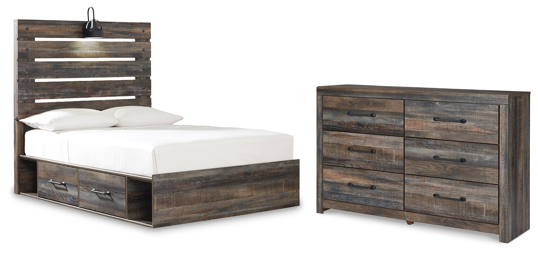 Homestyle Furniture - Ashley Furniture - Drystan Full Panel Storage Bed and Dresser - Full Panel Storage Bed and Dresser - B211B97