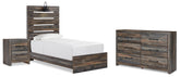 Homestyle Furniture - Ashley Furniture - Drystan Twin Panel Bed, Dresser and Nightstand - Twin Panel Bed, Dresser and Nightstand - B211B86