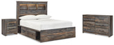 Homestyle Furniture - Ashley Furniture - Drystan Full Bookcase Storage Bed, Dresser and Nightstand - Full Bookcase Storage Bed, Dresser and Nightstand - B211B82