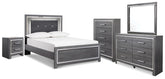 Homestyle Furniture - Ashley Furniture - Lodanna Full Panel Bed, Dresser, Mirror, Chest and Nightstand - Full Panel Bed, Dresser, Mirror, Chest and Nightstand - B214B51