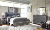 Homestyle Furniture - Ashley Furniture - Lodanna King Upholstered Storage Bed, Dresser, Mirror, and Nightstand - King Upholstered Storage Bed, Dresser, Mirror, and Nightstand - B214B24