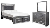Homestyle Furniture - Ashley Furniture - Lodanna Full Storage Bed, Dresser and Mirror - Full Storage Bed, Dresser and Mirror - B214B9