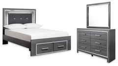 Homestyle Furniture - Ashley Furniture - Lodanna Full Storage Bed, Dresser and Mirror - Full Storage Bed, Dresser and Mirror - B214B9
