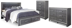 Homestyle Furniture - Ashley Furniture - Lodanna King Storage Bed, Dresser and Chest - King Storage Bed, Dresser and Chest - B214B57