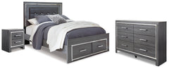 Homestyle Furniture - Ashley Furniture - Lodanna Queen Storage Bed, Dresser and Nightstand - Queen Storage Bed, Dresser and Nightstand - B214B53