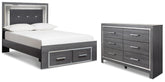 Homestyle Furniture - Ashley Furniture - Lodanna Full Panel Storage Bed and Dresser - Full Panel Storage Bed and Dresser - B214B48