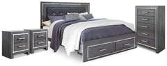 Homestyle Furniture - Ashley Furniture - Lodanna King Storage Bed, Chest and 2 Nightstands - King Storage Bed, Chest and 2 Nightstands - B214B47