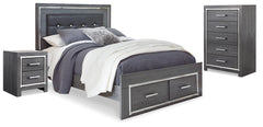 Homestyle Furniture - Ashley Furniture - Lodanna Queen Storage Bed, Chest and Nightstand - Queen Storage Bed, Chest and Nightstand - B214B41