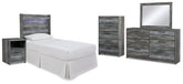 Homestyle Furniture - Ashley Furniture - Baystorm Twin Panel Headboard Bed, Dresser, Mirror and Nightstand - Twin Panel Headboard Bed, Dresser, Mirror and Nightstand - B221B74