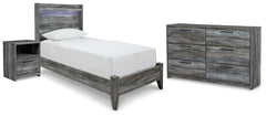 Homestyle Furniture - Ashley Furniture - Baystorm Twin Panel Bed, Dresser and Nightstand - Twin Panel Bed, Dresser and Nightstand - B221B71