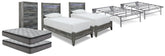 Homestyle Furniture - Ashley Furniture - Baystorm 2 Twin Panel Beds, 2 Mattresses, 2 Foundations, and Chest - 2 Twin Panel Beds, 2 Mattresses, 2 Foundations, and Chest - B221B45