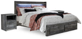 Homestyle Furniture - Ashley Furniture - Baystorm King Panel Storage Bed and 2 Nightstands - King Panel Storage Bed and 2 Nightstands - B221B55