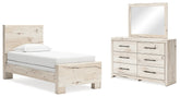 Homestyle Furniture - Ashley Furniture - Lawroy Twin Panel Bed, Dresser and Mirror - Twin Panel Bed, Dresser and Mirror - B2310B17
