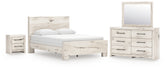 Homestyle Furniture - Ashley Furniture - Lawroy Queen Panel Bed, Dresser, Mirror and Nightstand - Queen Panel Bed, Dresser, Mirror and Nightstand - B2310B40