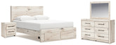 Homestyle Furniture - Ashley Furniture - Lawroy Queen Storage Bed, Dresser, Mirror, Nightstand - Queen Storage Bed, Dresser, Mirror, Nightstand - B2310B41