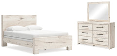 Homestyle Furniture - Ashley Furniture - Lawroy Queen Panel Bed, Dresser and Mirror - Queen Panel Bed, Dresser and Mirror - B2310B3