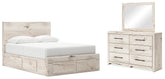 Homestyle Furniture - Ashley Furniture - Lawroy Queen Panel Storage Bed, Dresser and Mirror - Queen Panel Storage Bed, Dresser and Mirror - B2310B30