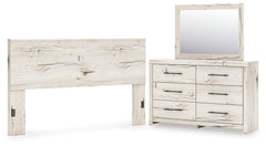 Homestyle Furniture - Ashley Furniture - Lawroy King Panel Headboard, Dresser and Mirror - King Panel Headboard, Dresser and Mirror - B2310B26