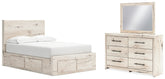 Homestyle Furniture - Ashley Furniture - Lawroy Full Panel Storage Bed, Dresser and Mirror - Full Panel Storage Bed, Dresser and Mirror - B2310B37