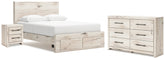 Homestyle Furniture - Ashley Furniture - Lawroy Queen Storage Bed, Dresser and Nightstand - Queen Storage Bed, Dresser and Nightstand - B2310B38