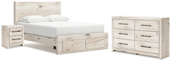 Homestyle Furniture - Ashley Furniture - Lawroy Queen Storage Bed, Dresser and Nightstand - Queen Storage Bed, Dresser and Nightstand - B2310B38
