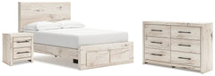 Homestyle Furniture - Ashley Furniture - Lawroy Full Storage Bed, Dresser and Nightstand - Full Storage Bed, Dresser and Nightstand - B2310B50