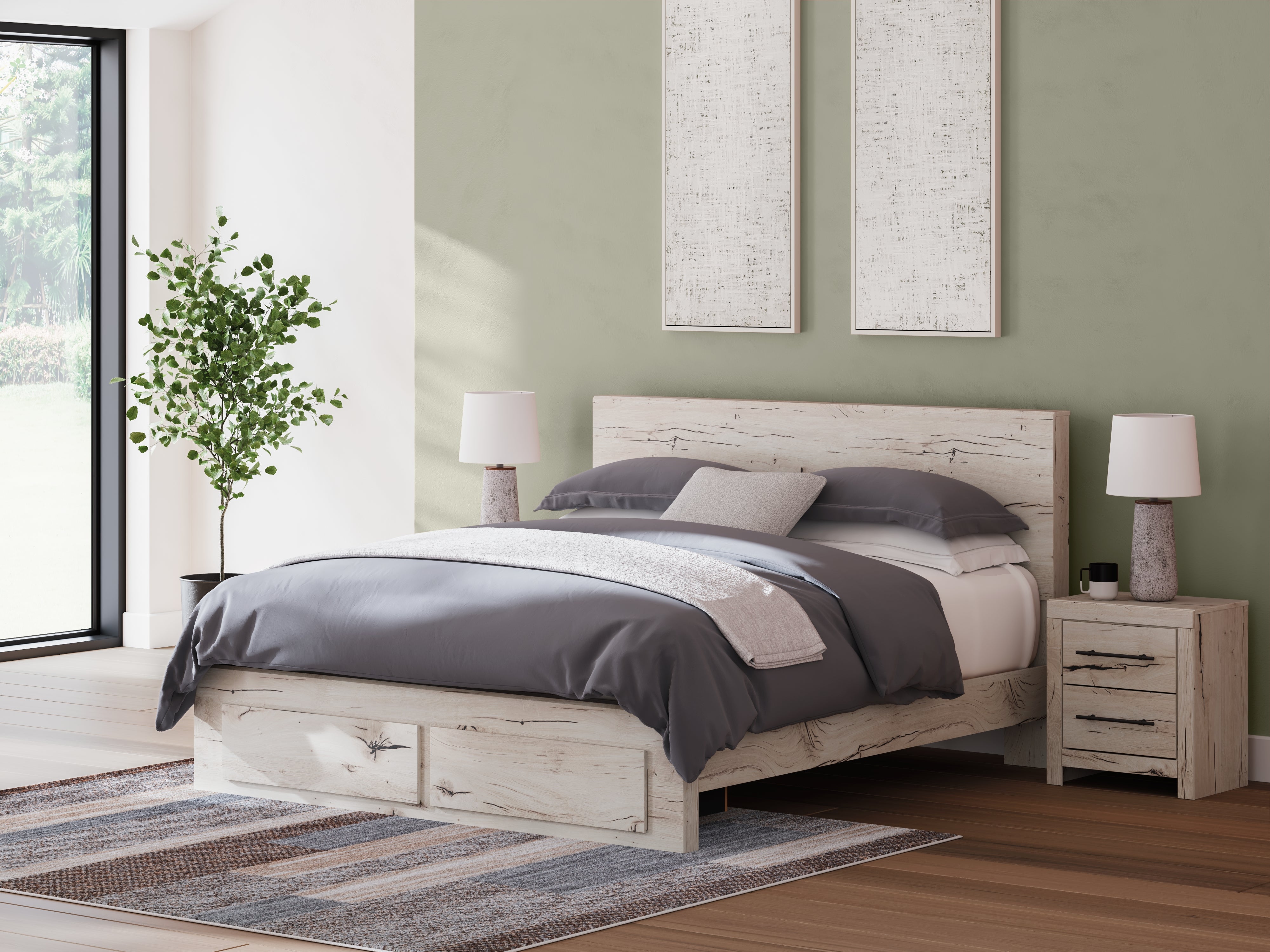 Homestyle Furniture - Ashley Furniture - Lawroy King Panel Storage Bed - King Panel Storage Bed - B2310B11
