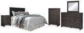 Homestyle Furniture - Ashley Furniture - Brinxton King Panel Headboard, Dresser, Mirror, Chest and 2 Nightstands - King Panel Headboard, Dresser, Mirror, Chest and 2 Nightstands - B249B15