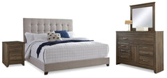 Homestyle Furniture - Ashley Furniture - Dolante Queen Upholstered Bed, Dresser, Mirror and Nightstand - Queen Upholstered Bed, Dresser, Mirror and Nightstand - B130B8