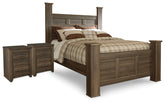 Homestyle Furniture - Ashley Furniture - Juararo Queen Poster Bed and 2 Nightstands - Queen Poster Bed and 2 Nightstands - B251B38