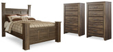 Homestyle Furniture - Ashley Furniture - Juararo Queen Poster Bed and 2 Chests - Queen Poster Bed and 2 Chests - B251B29