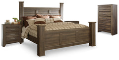 Homestyle Furniture - Ashley Furniture - Juararo King Poster Bed, Chest and 2 Nightstands - King Poster Bed, Chest and 2 Nightstands - B251B33