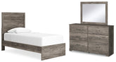 Homestyle Furniture - Ashley Furniture - Ralinksi Twin Panel Bed, Dresser and Mirror - Twin Panel Bed, Dresser and Mirror - B2587B12